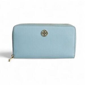 Tory Burch Sky Blue Zip Wallet